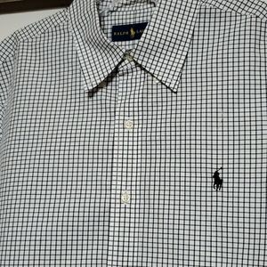 Lauren Blue Label Black White Check Lg Sleeve  Lg